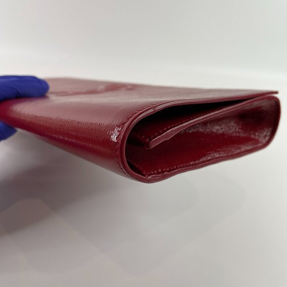 Saint Laurent Red Leather Large Belle de Jour Clutch sku#85844 (gently used) - Picture 8 of 11